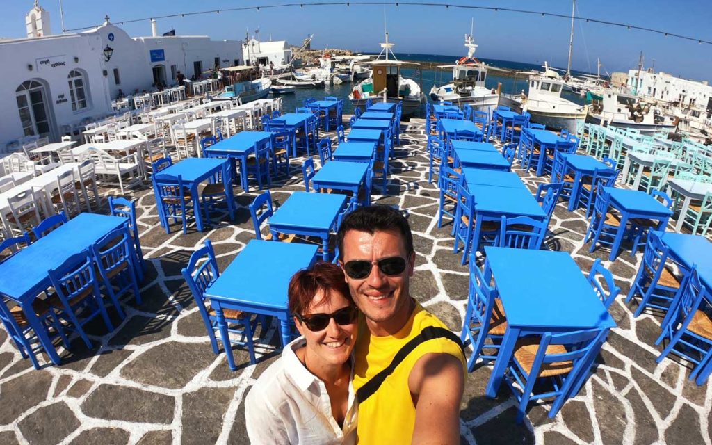 Marta Impiegata Giramondo e Marcello durante un itinerario in Grecia