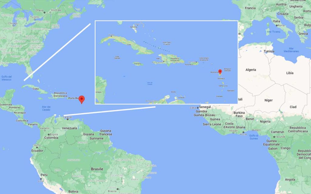 Cartina dove si trova Guadalupa