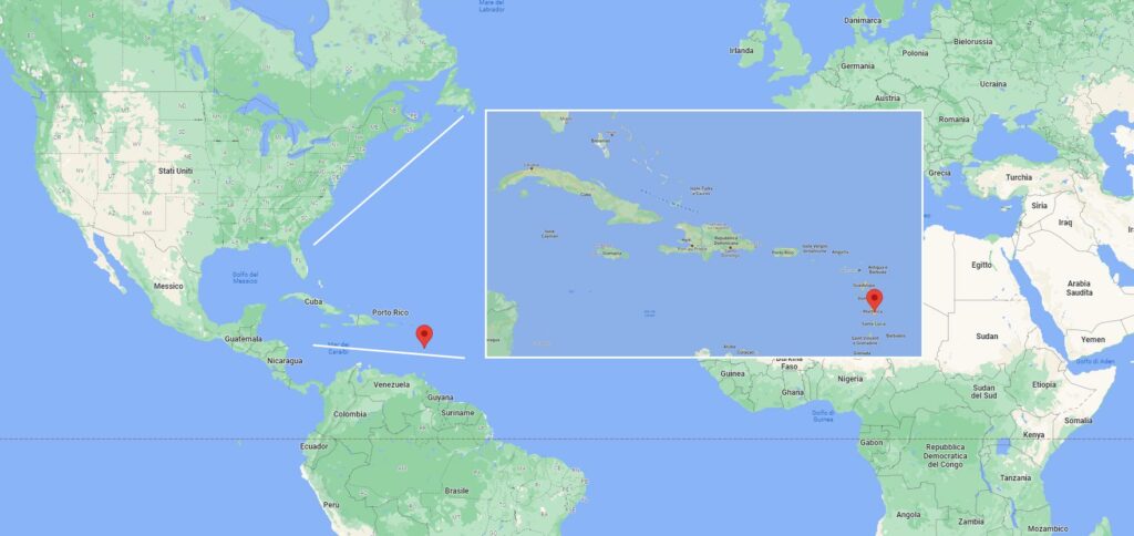 Cartina dove si trova Martinica
